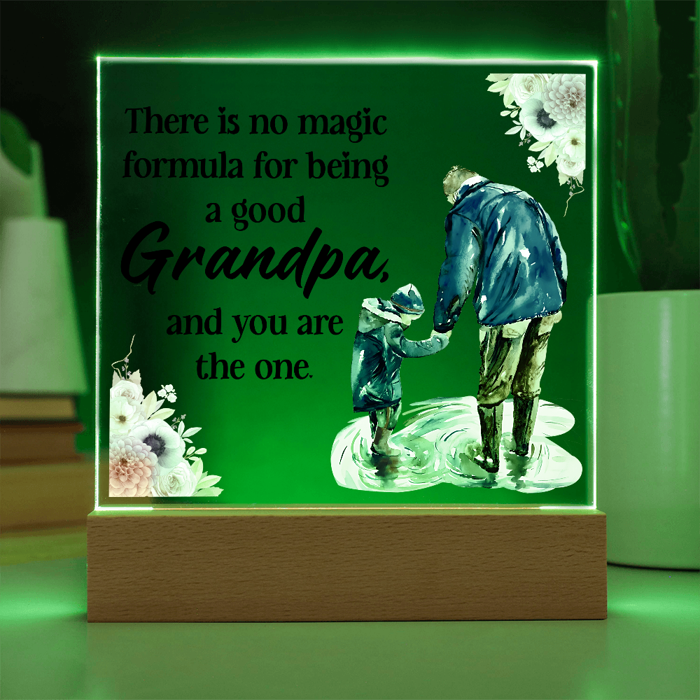 Acrylic Square Design Grandpa