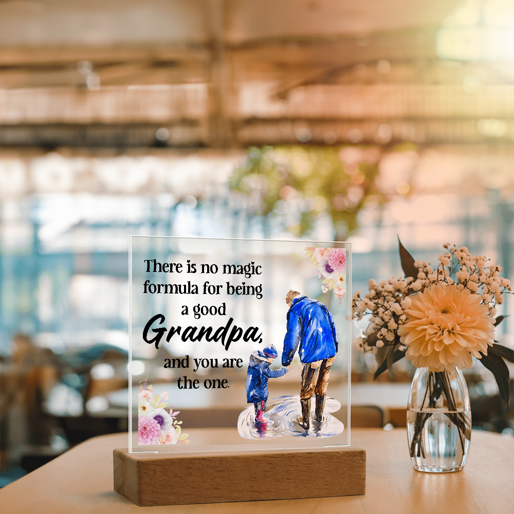 Acrylic Square Design Grandpa