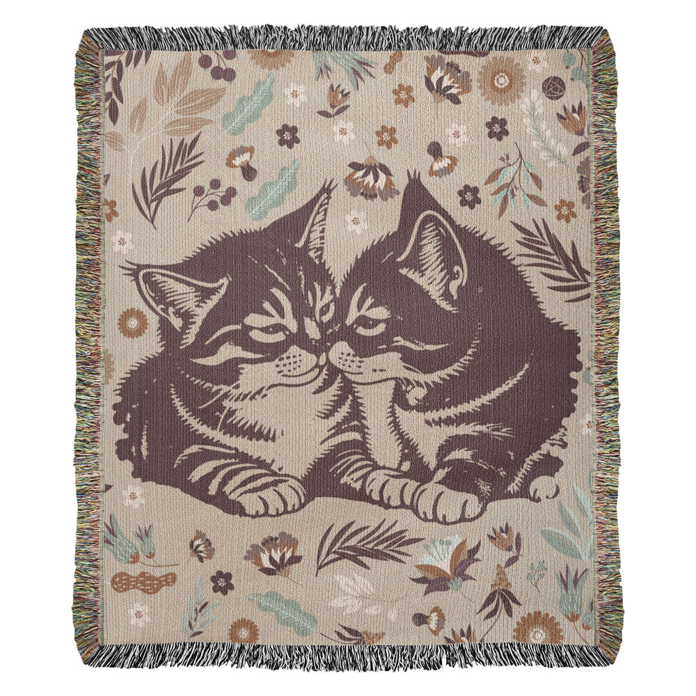Snuggling Kitties - Woven Blanket