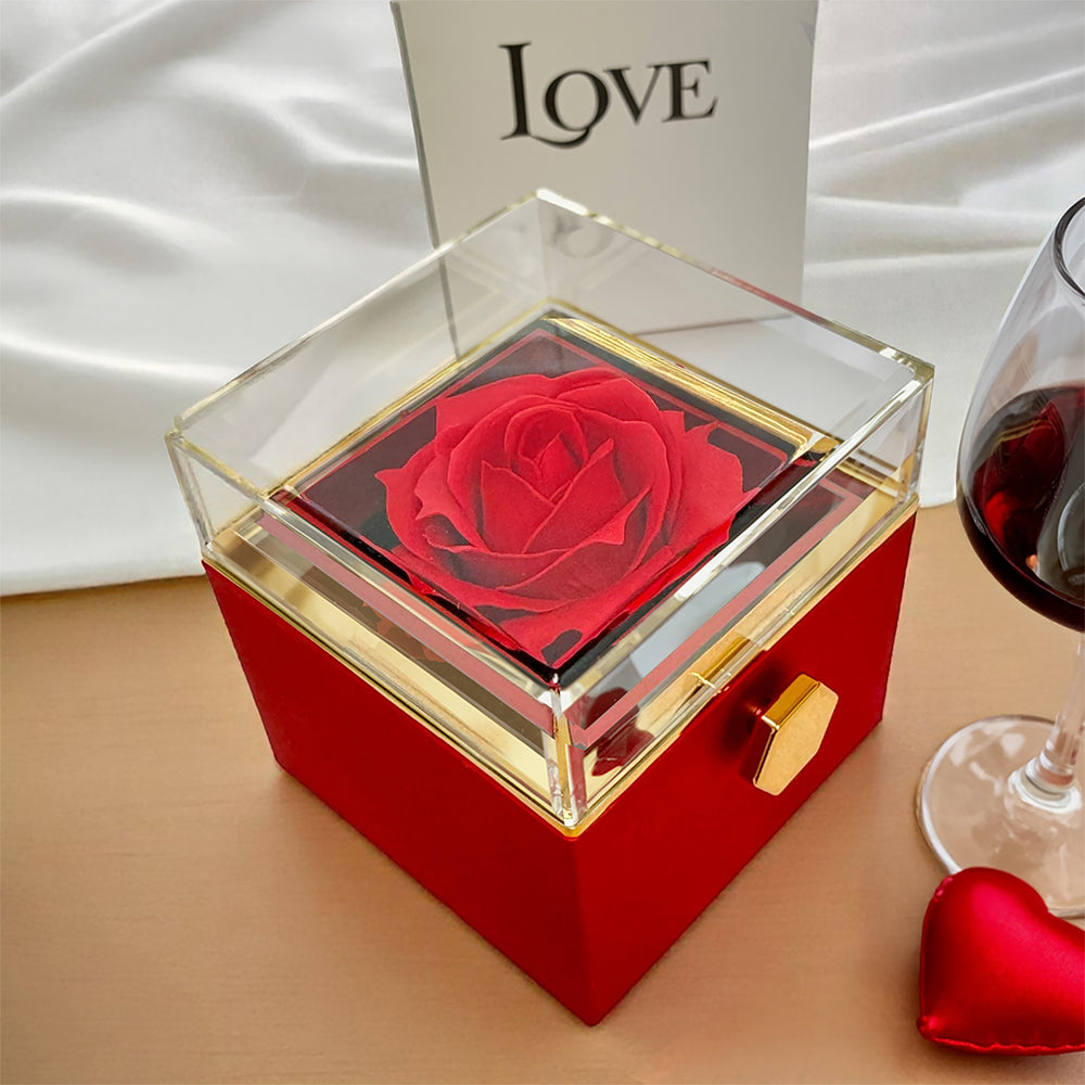 I'm Sorry Gifts For Her - Love Knot with Rotating Rose Gift Box