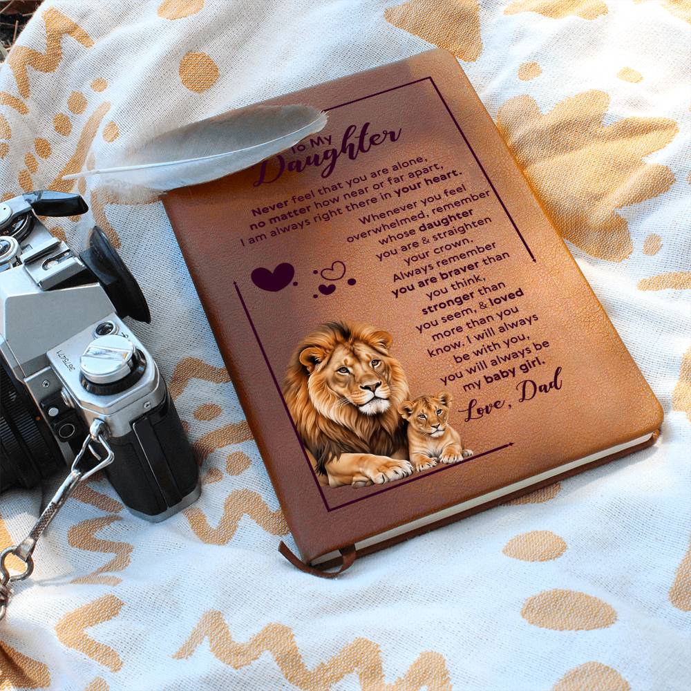 To My Daughter Leather Journal Your Crown
