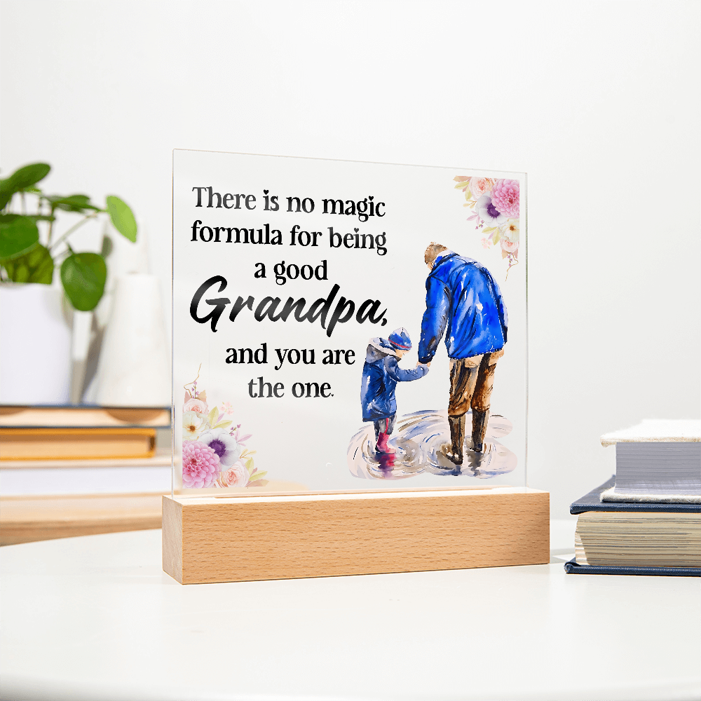 Acrylic Square Design Grandpa